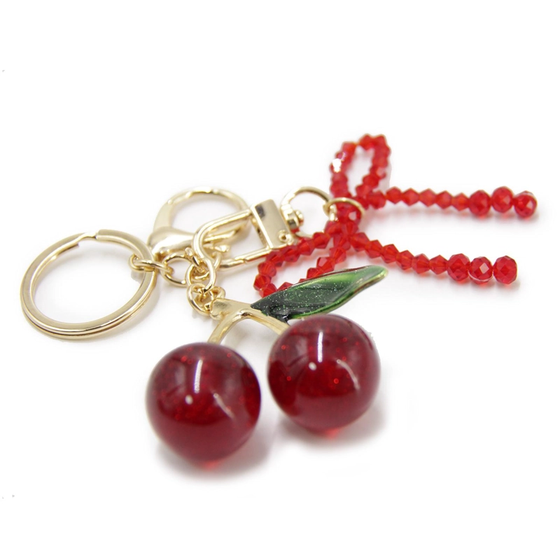 LLAVERO CHARM COLGANTE CHERRY CON LAZO PARA BOLSO MOCHILA - 4
