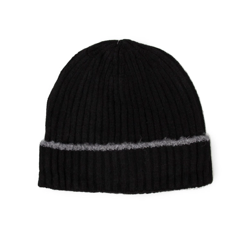 GORRO DE LANA BICOLOR UNISEX INVIERNO COLORES CASUAL - 1