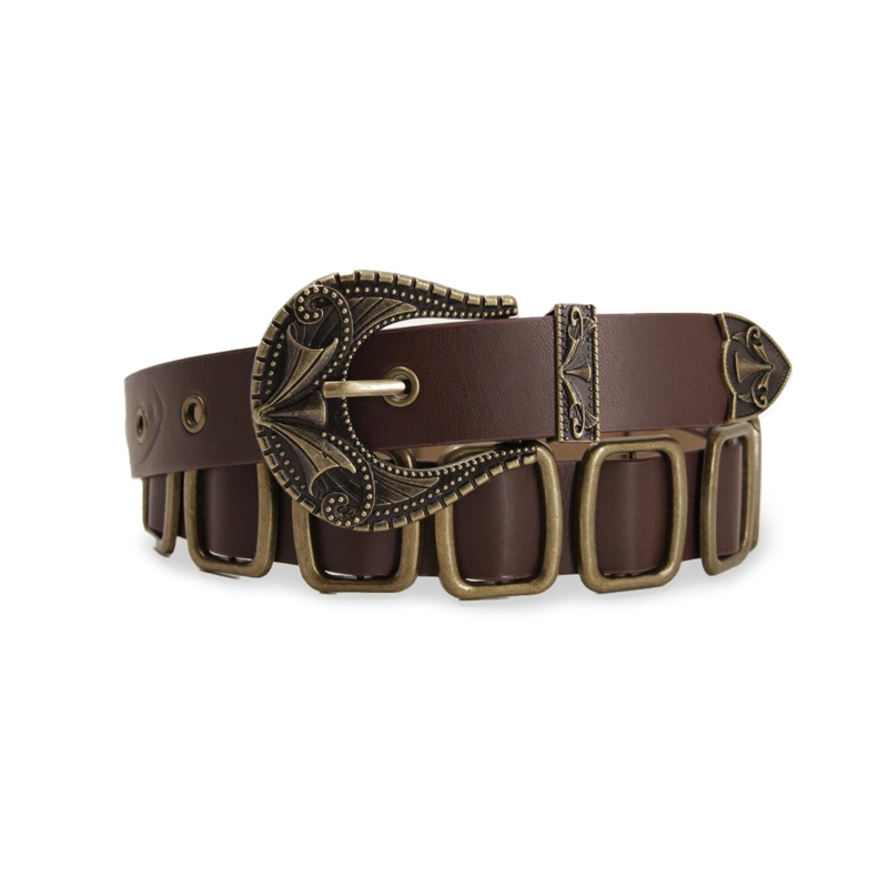 CINTURON DE MUJER BOHO OJETILLOS ALARGADOS - 1