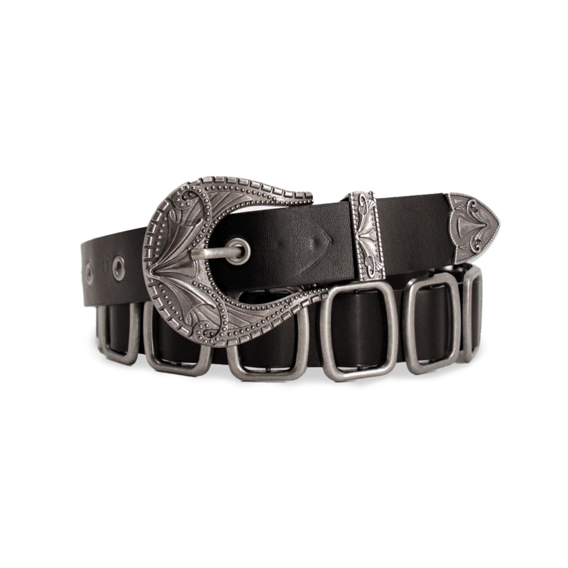 CINTURON DE MUJER BOHO OJETILLOS ALARGADOS - 1