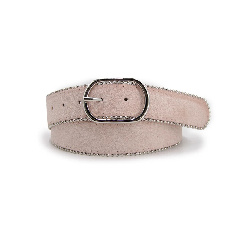 CINTURON ECOCUERO HEBILLA CIRCULAR CON TACHA 110CM AJUSTABLE - 1
