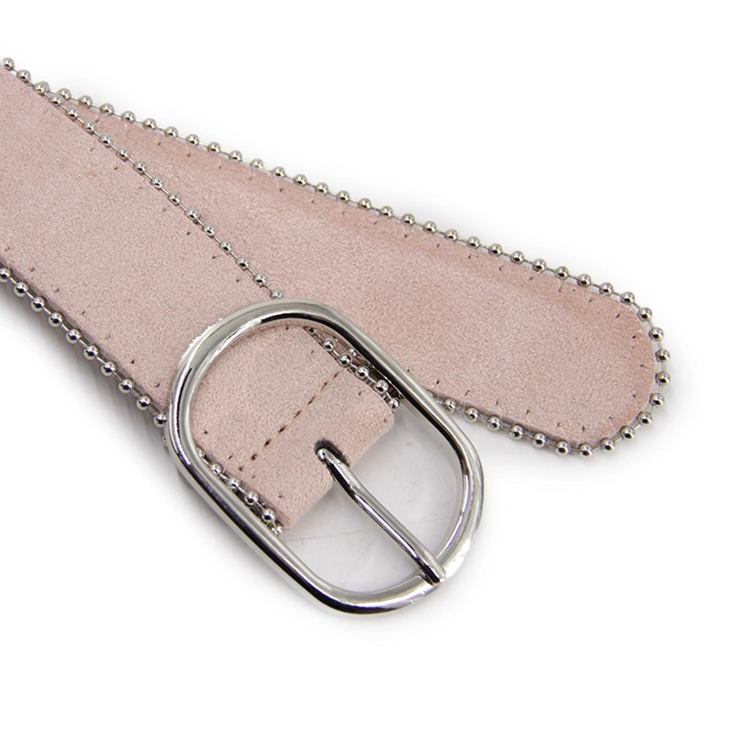 CINTURON ECOCUERO HEBILLA CIRCULAR CON TACHA 110CM AJUSTABLE - 3