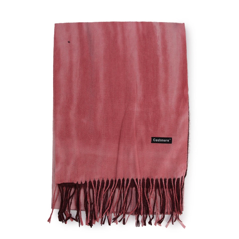 BUFANDA DEGRADADA MULTICOLOR TIPO CASHMERE SUAVE CON FLECOS - 1