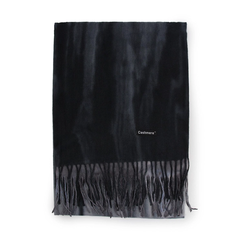 BUFANDA DEGRADADA MULTICOLOR TIPO CASHMERE SUAVE CON FLECOS - 1