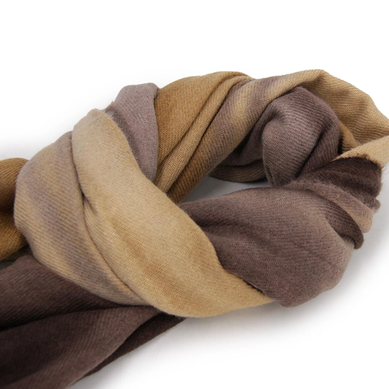BUFANDA DEGRADADA MULTICOLOR TIPO CASHMERE SUAVE CON FLECOS - 5
