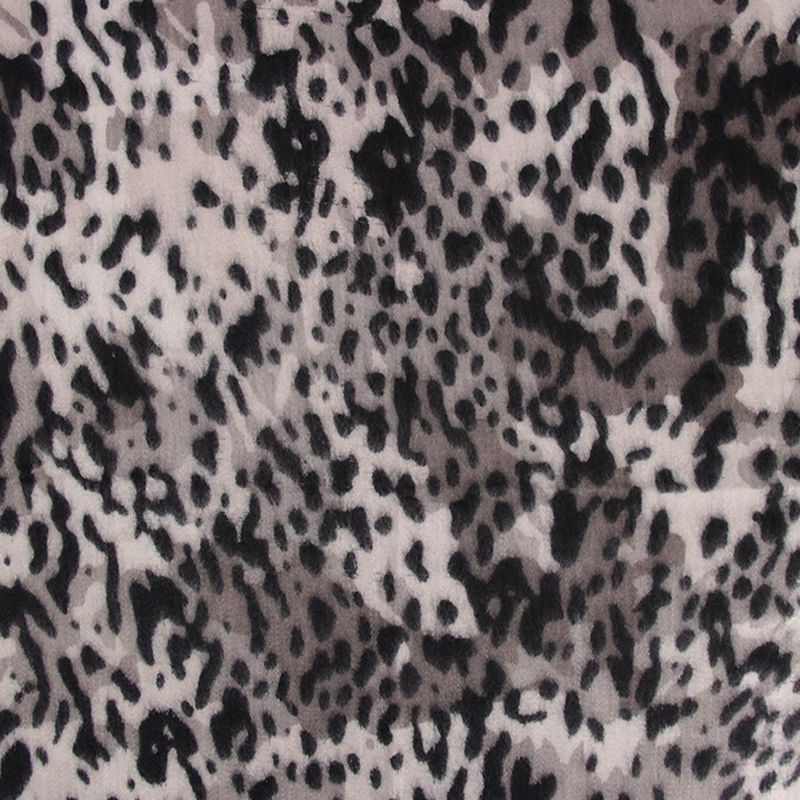 BUFANDA TIPO CASHMERE ANIMAL PRINT ELEGANTE CON FLECOS MUJER - 2