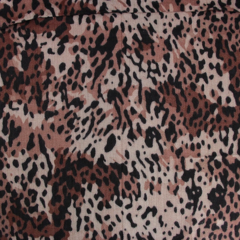 BUFANDA TIPO CASHMERE ANIMAL PRINT ELEGANTE CON FLECOS MUJER - 7