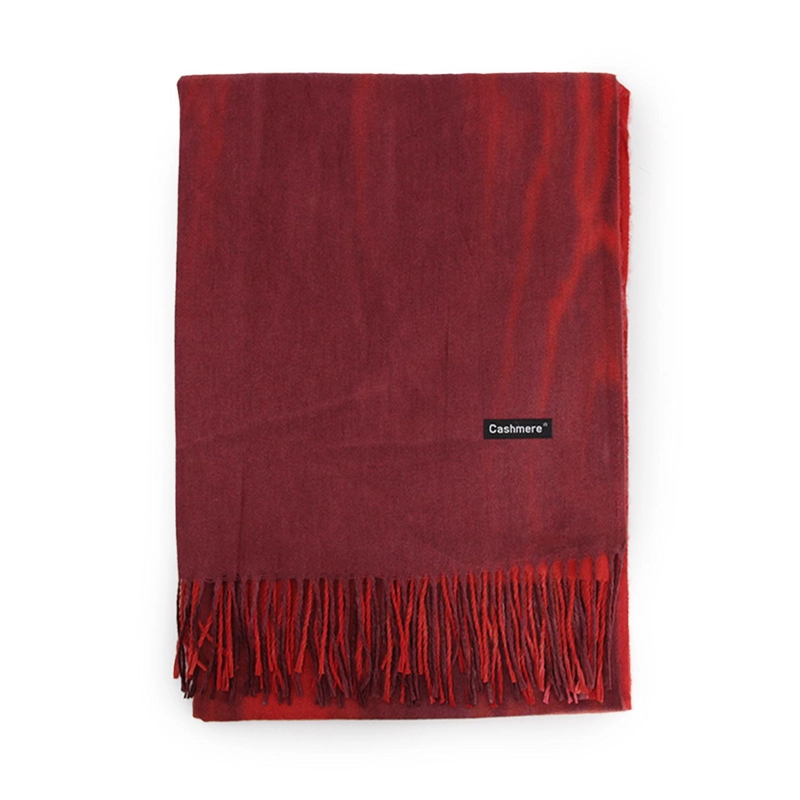 BUFANDA DEGRADADA COLOR TIPO CASHMERE SUAVE CON FLECO UNISEX - 1