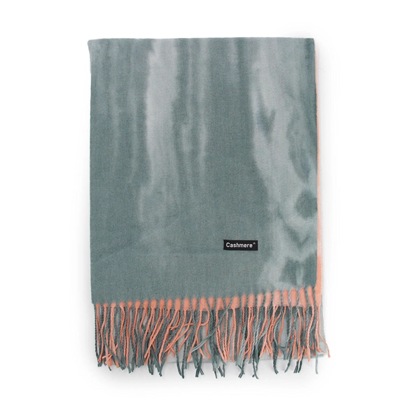 BUFANDA DEGRADADA COLOR TIPO CASHMERE SUAVE CON FLECO UNISEX - 1