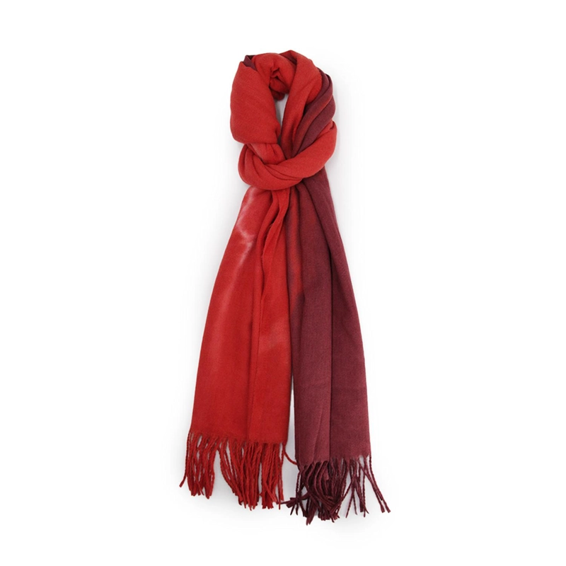 BUFANDA DEGRADADA COLOR TIPO CASHMERE SUAVE CON FLECO UNISEX - 2
