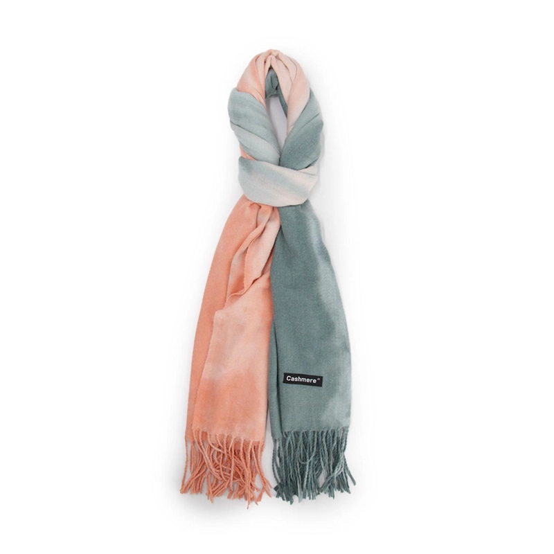 BUFANDA DEGRADADA COLOR TIPO CASHMERE SUAVE CON FLECO UNISEX - 2