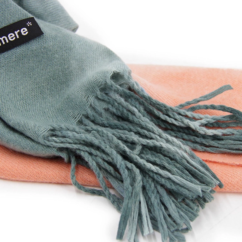 BUFANDA DEGRADADA COLOR TIPO CASHMERE SUAVE CON FLECO UNISEX - 3