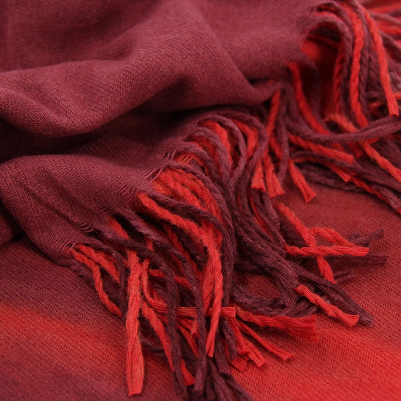 BUFANDA DEGRADADA COLOR TIPO CASHMERE SUAVE CON FLECO UNISEX - 5