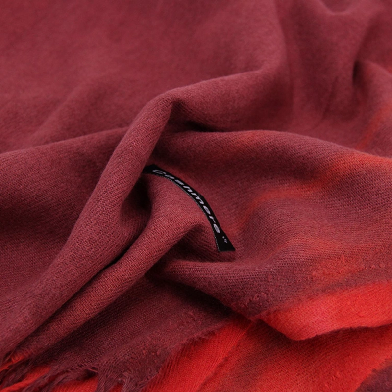 BUFANDA DEGRADADA COLOR TIPO CASHMERE SUAVE CON FLECO UNISEX - 6