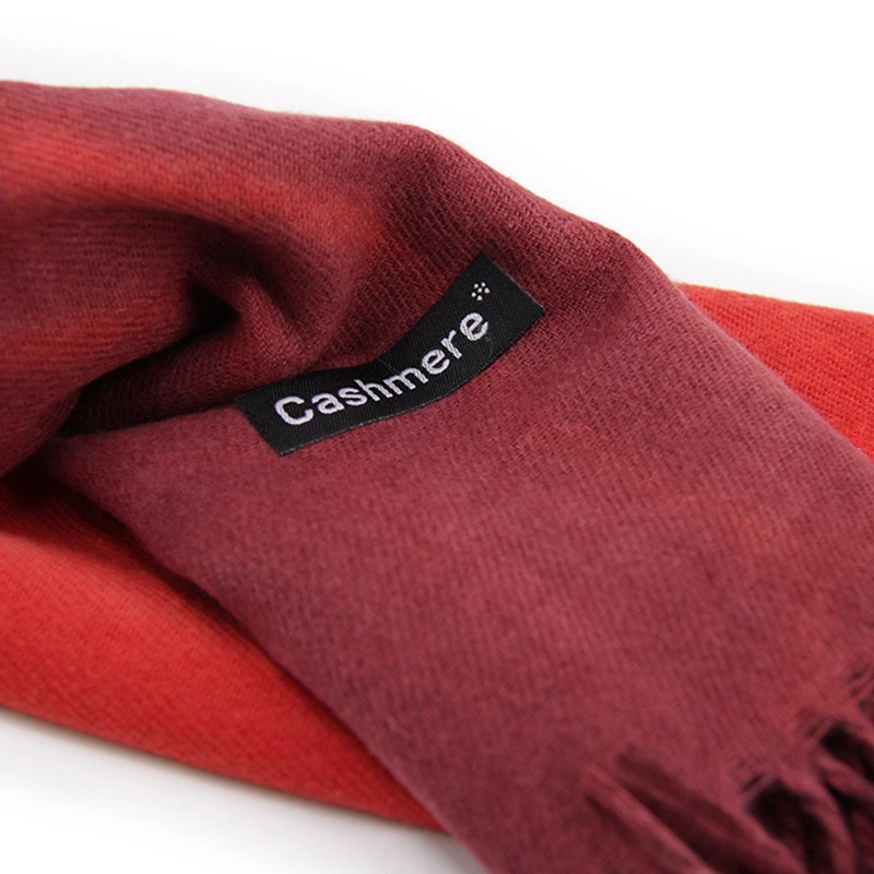 BUFANDA DEGRADADA COLOR TIPO CASHMERE SUAVE CON FLECO UNISEX - 7