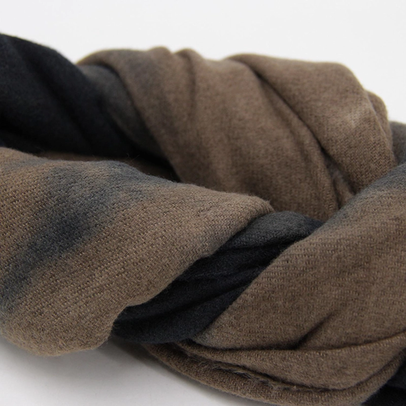 BUFANDA DEGRADADA COLOR TIPO CASHMERE SUAVE CON FLECO UNISEX - 8