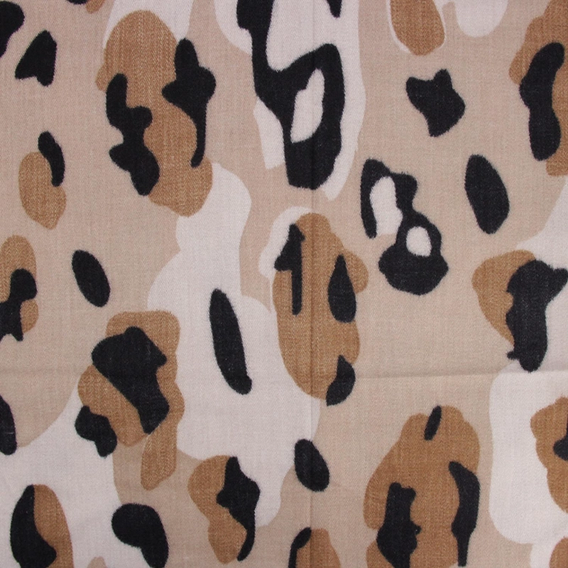BUFANDA ANIMAL PRINT COLORES TIPO CASHMERE SUAVE CON FLECOS - 2