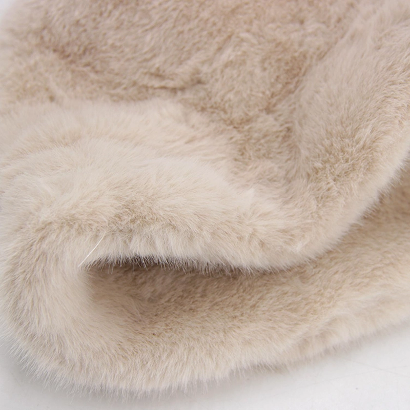 GORRO BUCKET PELUDO LISO MUJER INVIERNO SUAVE ABRIGADO MODA - 3