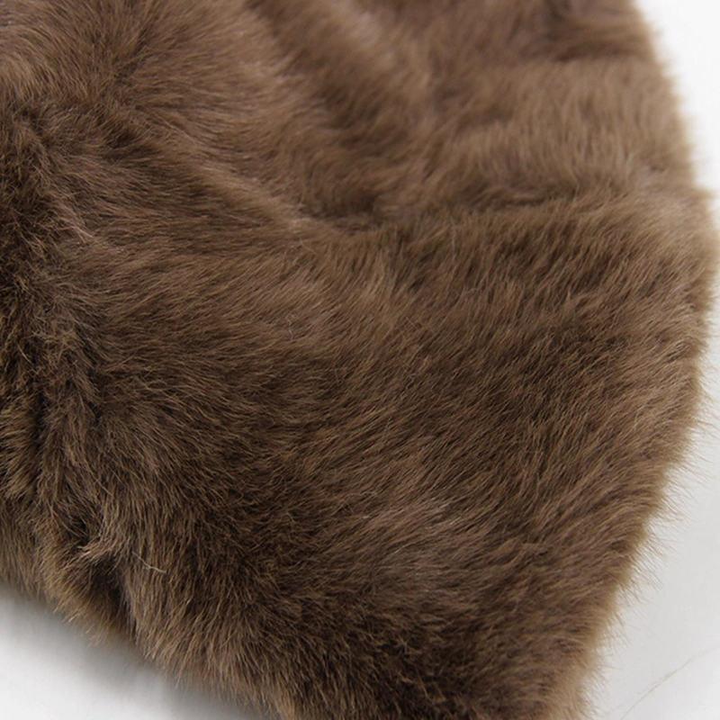 GORRO BUCKET PELUDO LISO MUJER INVIERNO SUAVE ABRIGADO MODA - 4