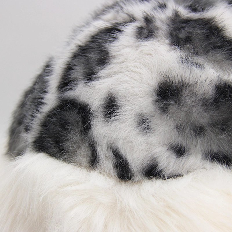 GORRO RUSO MUJER PELUDO ANIMAL PRINT INVIERNO SUAVE ABRIGADO - 2