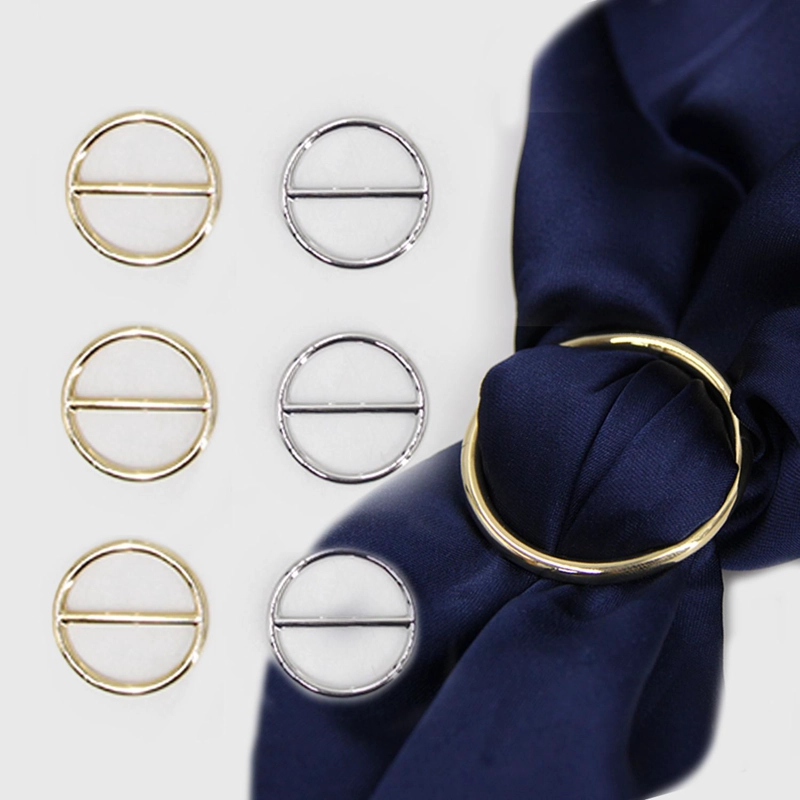 PACK 6UN - PRENDEDOR BROCHE PASA PAÑUELO CIRCULAR ELEGANTE - 1