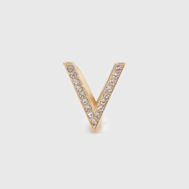 PACK 6UN - PRENDEDOR BROCHE PASA PAÑUELOS V CON STRASS - 5