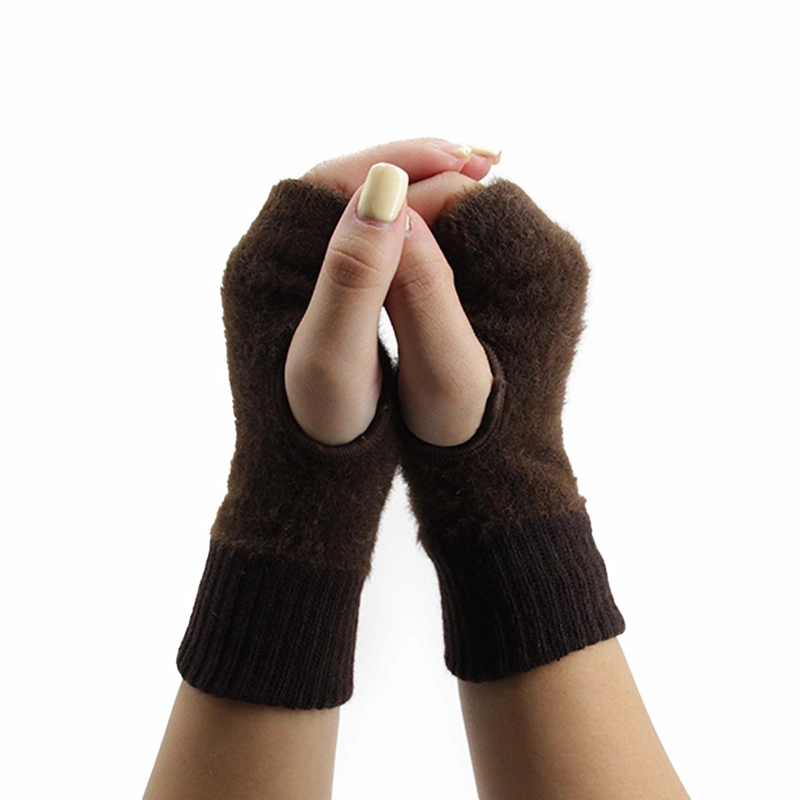 GUANTES MITONES PELUDOS CORTOS TE RMICOS UNISEX MODA INVIERNO - 1