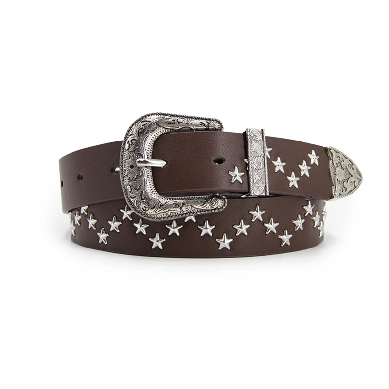 CINTURON HEBILLA VAQUERO WESTERN CON ESTRELLAS UNISEX 110CM - 1