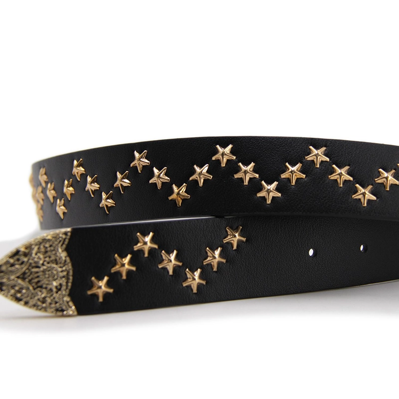 CINTURON HEBILLA VAQUERO WESTERN CON ESTRELLAS UNISEX 110CM - 3
