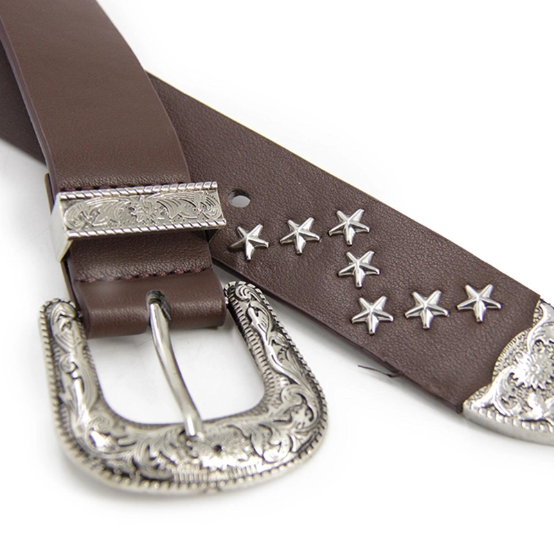 CINTURON HEBILLA VAQUERO WESTERN CON ESTRELLAS UNISEX 110CM - 6