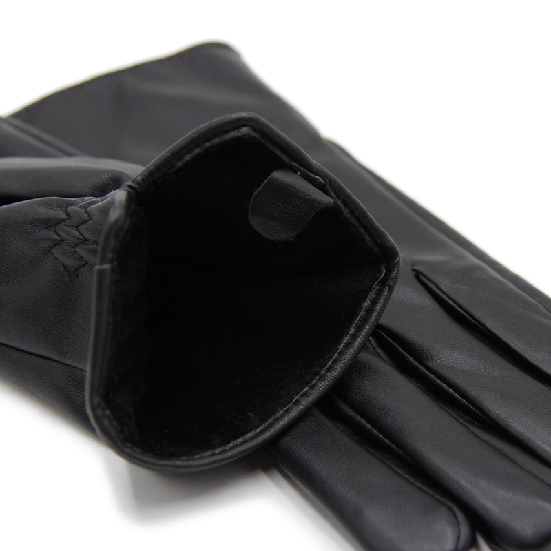 GUANTES MUJER DE CUERINA BASICOS INVIERNO ELEGANTES SUAVES - 4
