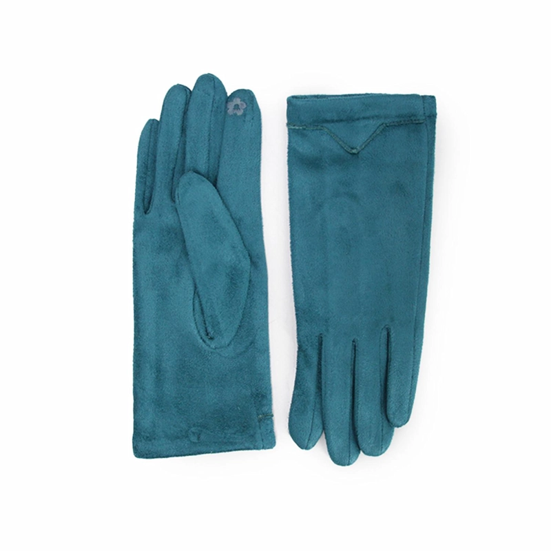 GUANTES MUJER GAMUZA CON POLAR INTERNO SUAVES ABRIGADOS INVIERNO - 1