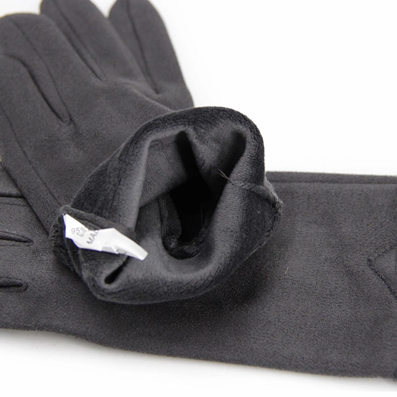 GUANTES MUJER GAMUZA CON POLAR INTERNO SUAVES ABRIGADOS INVIERNO - 4