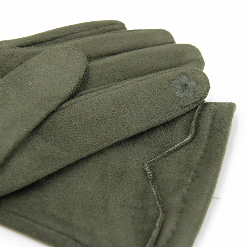 GUANTES MUJER GAMUZA CON POLAR INTERNO SUAVES ABRIGADOS INVIERNO - 4