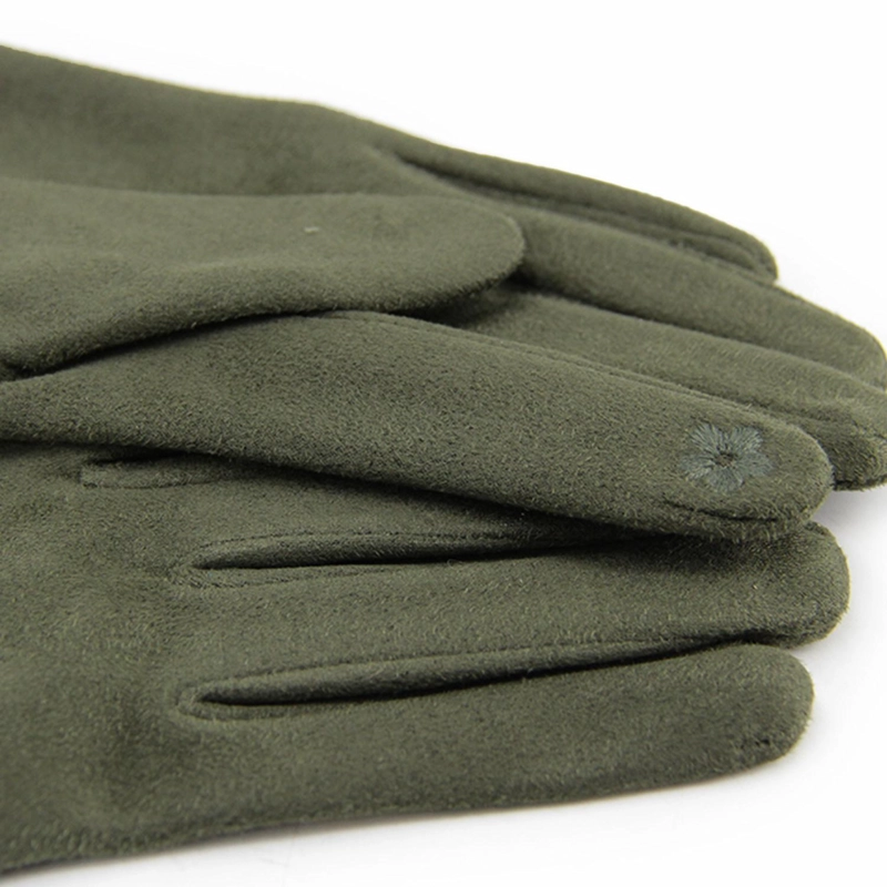 GUANTES MUJER GAMUZA CON POLAR INTERNO SUAVES ABRIGADOS INVIERNO - 5