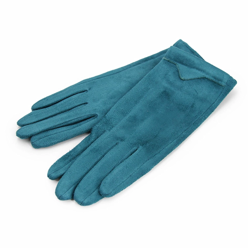 GUANTES MUJER GAMUZA CON POLAR INTERNO SUAVES ABRIGADOS INVIERNO - 5