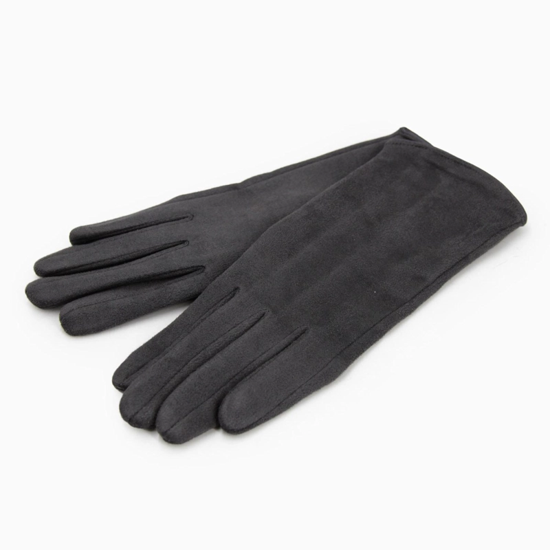 GUANTES MUJER GAMUZA BASICOS SUAVES ELEGANTES ABRIGADOS INVIERNO - 1