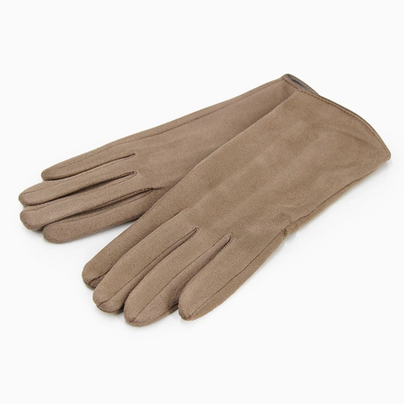 GUANTES MUJER GAMUZA BASICOS SUAVES ELEGANTES ABRIGADOS INVIERNO - 1