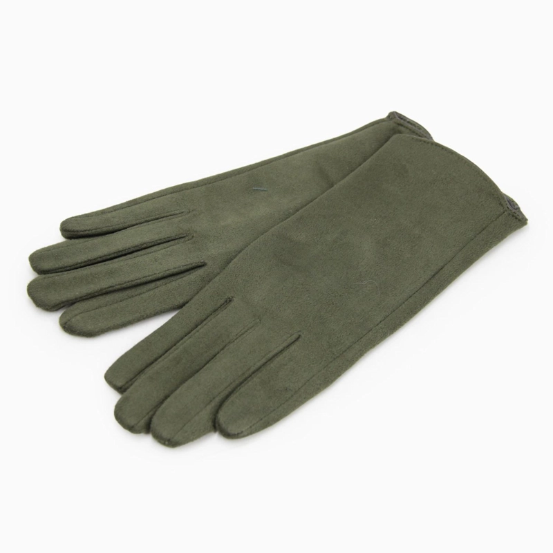 GUANTES MUJER GAMUZA BASICOS SUAVES ELEGANTES ABRIGADOS INVIERNO - 1