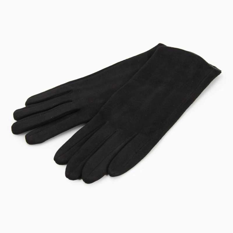 GUANTES MUJER GAMUZA BASICOS SUAVES ELEGANTES ABRIGADOS INVIERNO - 1