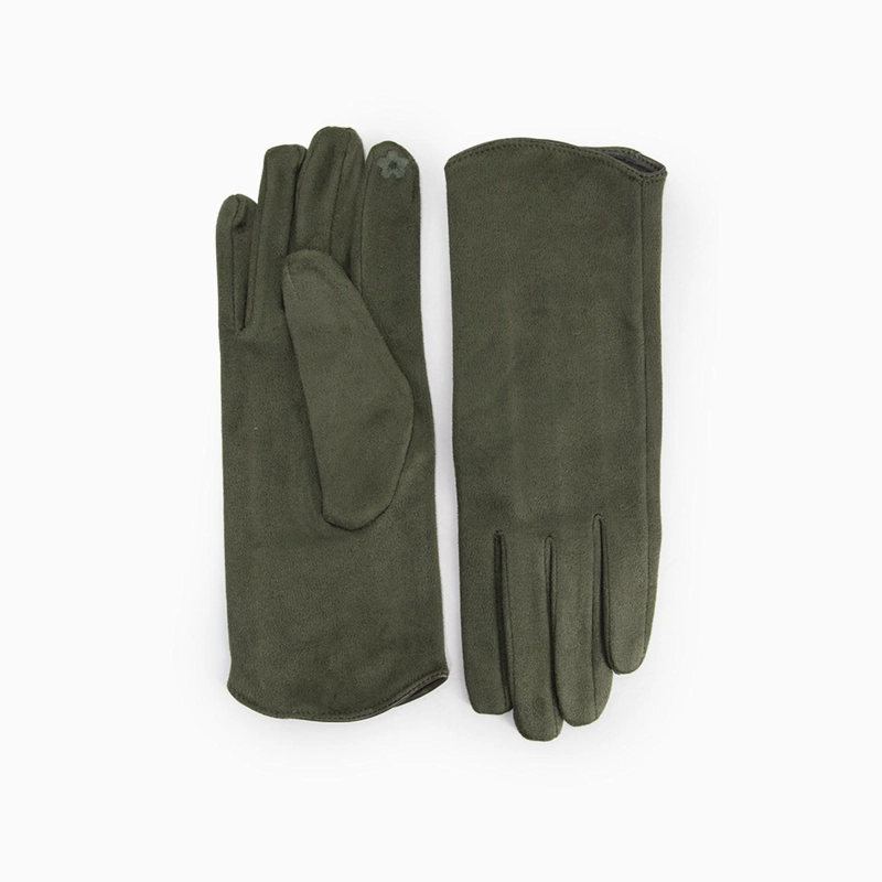 GUANTES MUJER GAMUZA BASICOS SUAVES ELEGANTES ABRIGADOS INVIERNO - 2