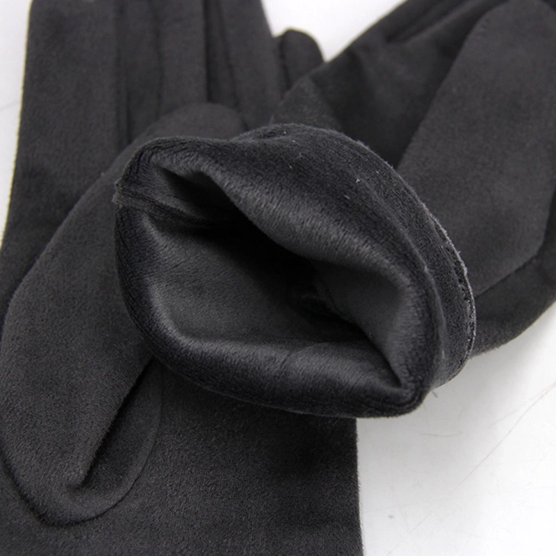 GUANTES MUJER GAMUZA BASICOS SUAVES ELEGANTES ABRIGADOS INVIERNO - 3