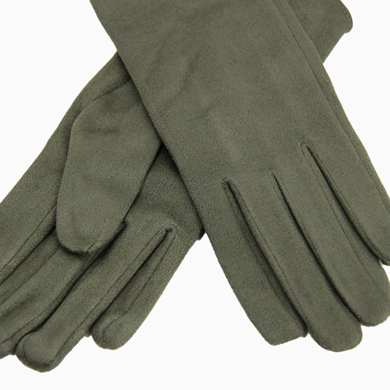 GUANTES MUJER GAMUZA BASICOS SUAVES ELEGANTES ABRIGADOS INVIERNO - 3