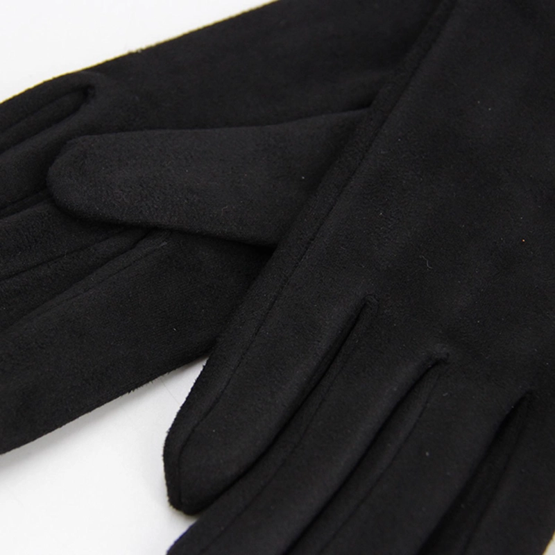 GUANTES MUJER GAMUZA BASICOS SUAVES ELEGANTES ABRIGADOS INVIERNO - 4