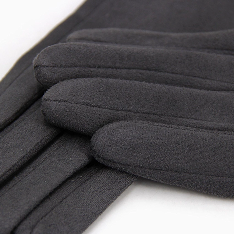 GUANTES MUJER GAMUZA BASICOS SUAVES ELEGANTES ABRIGADOS INVIERNO - 5
