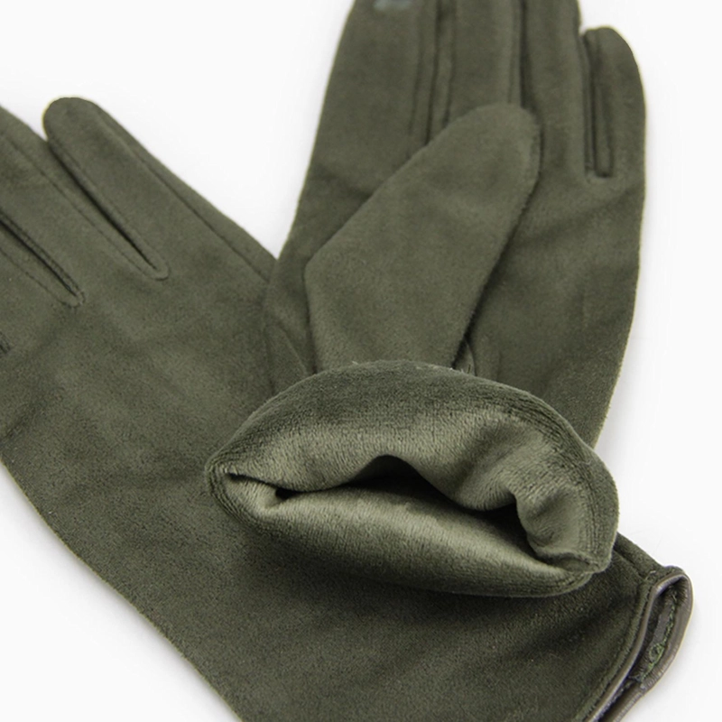 GUANTES MUJER GAMUZA BASICOS SUAVES ELEGANTES ABRIGADOS INVIERNO - 5