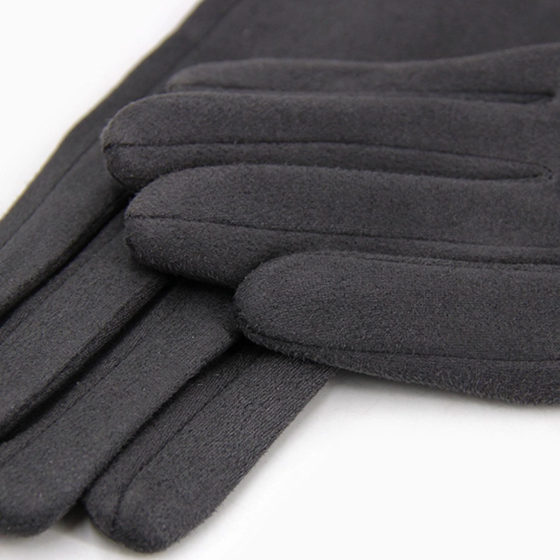 GUANTES MUJER GAMUZA BASICOS SUAVES ELEGANTES ABRIGADOS INVIERNO - 6