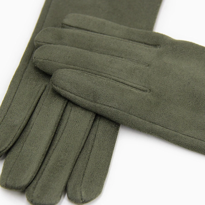 GUANTES MUJER GAMUZA BASICOS SUAVES ELEGANTES ABRIGADOS INVIERNO - 6