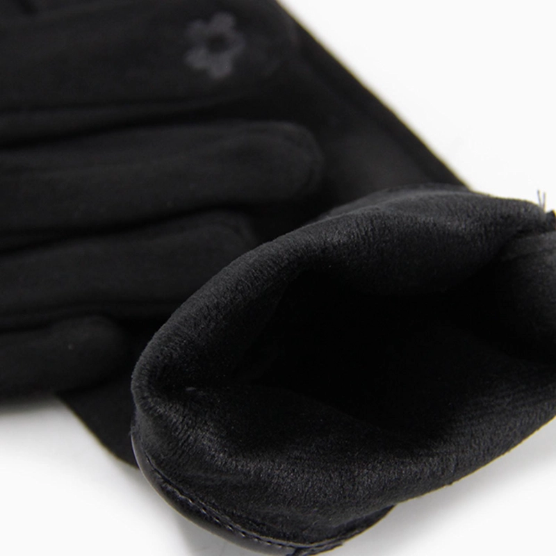 GUANTES MUJER GAMUZA BASICOS SUAVES ELEGANTES ABRIGADOS INVIERNO - 6
