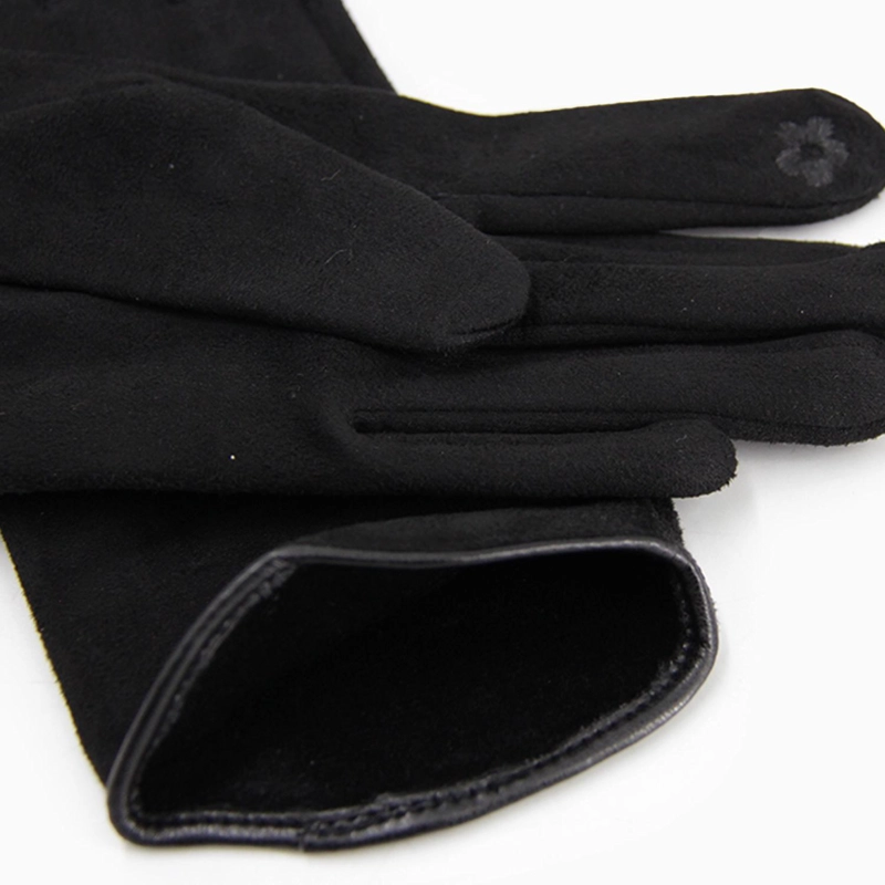 GUANTES MUJER GAMUZA BASICOS SUAVES ELEGANTES ABRIGADOS INVIERNO - 7